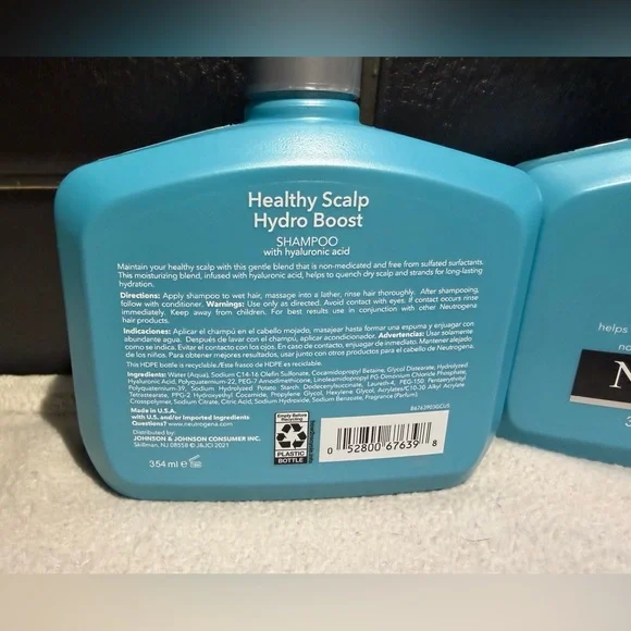 Neutrogena Healthy Scalp Hydro Boost Shampoo - Blue 2pk 12fl oz each - Picture 2 of 2